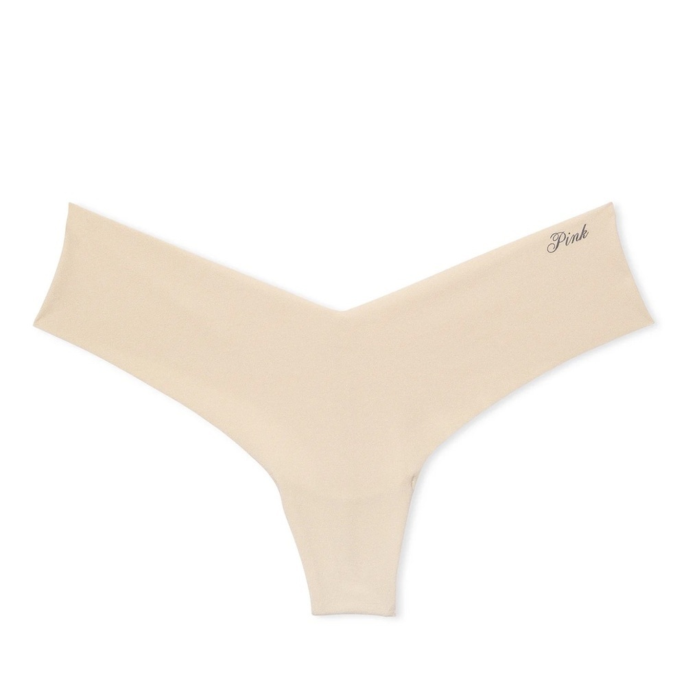 PINK Breathable No-Show High-Leg Thong Panty Women Size Large